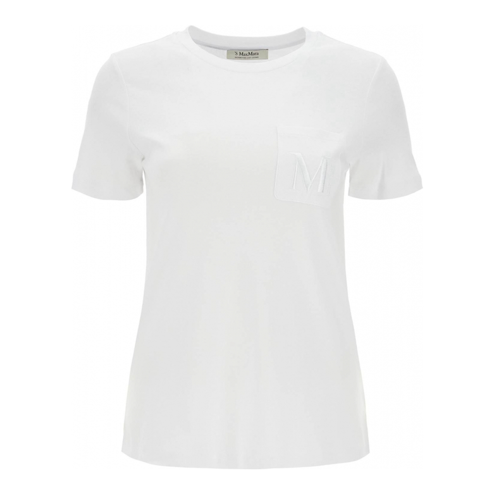 'Madera Embroidered Pocket' T-Shirt für Damen