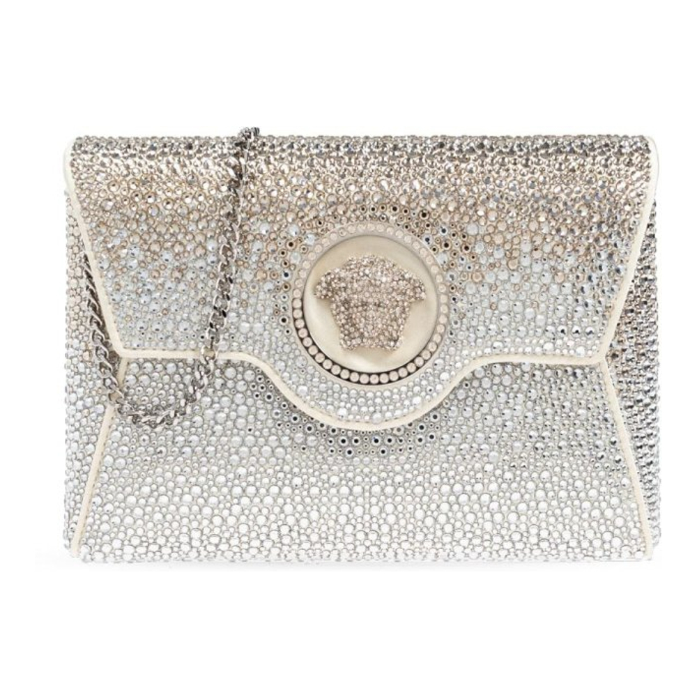 Women's 'La Medusa Crystal-Embellishment Envelope' Clutch Bag