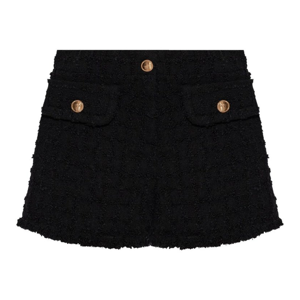 Short 'Button-Embellished Tweed' pour Femmes