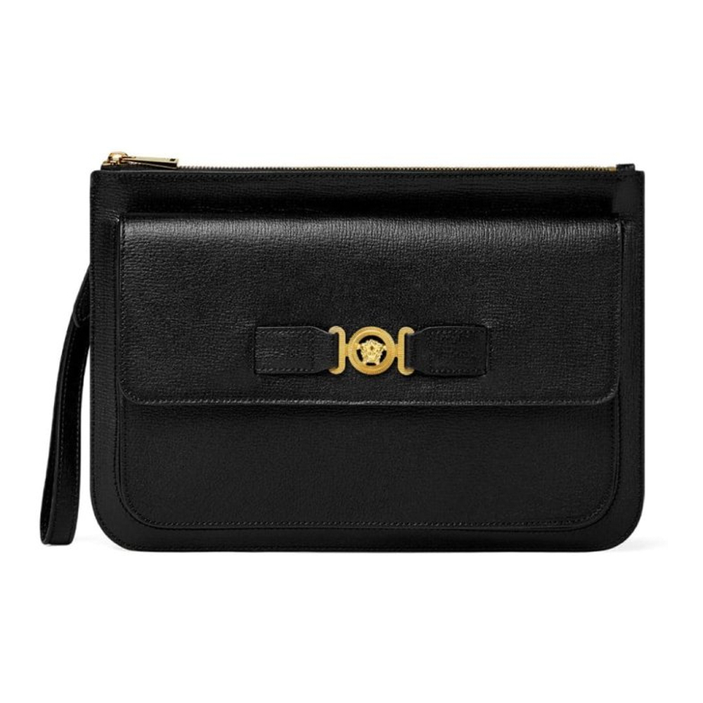 Men's 'Medusa-Plaque Leather' Clutch