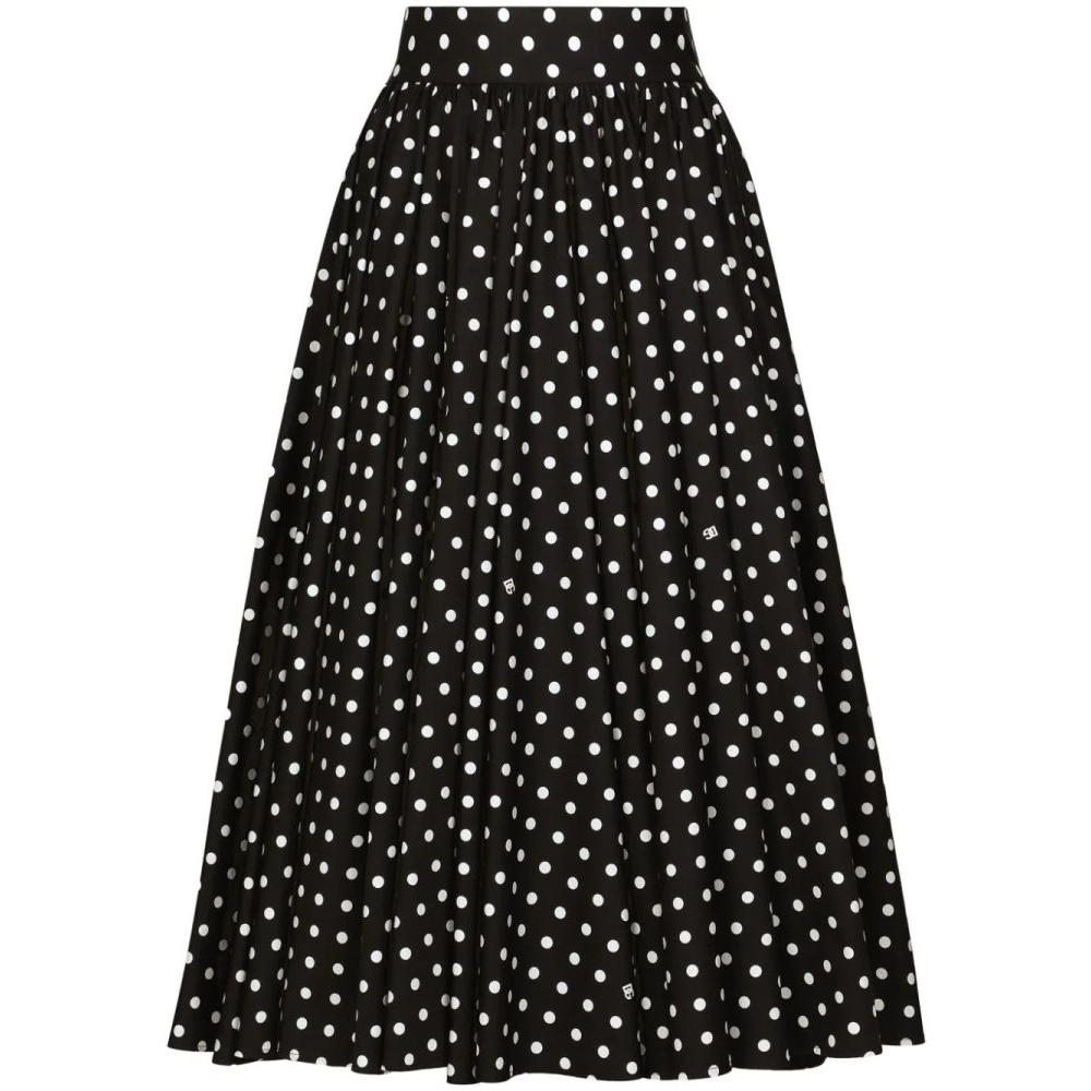 'Polka-Dot' Midi Rock für Damen