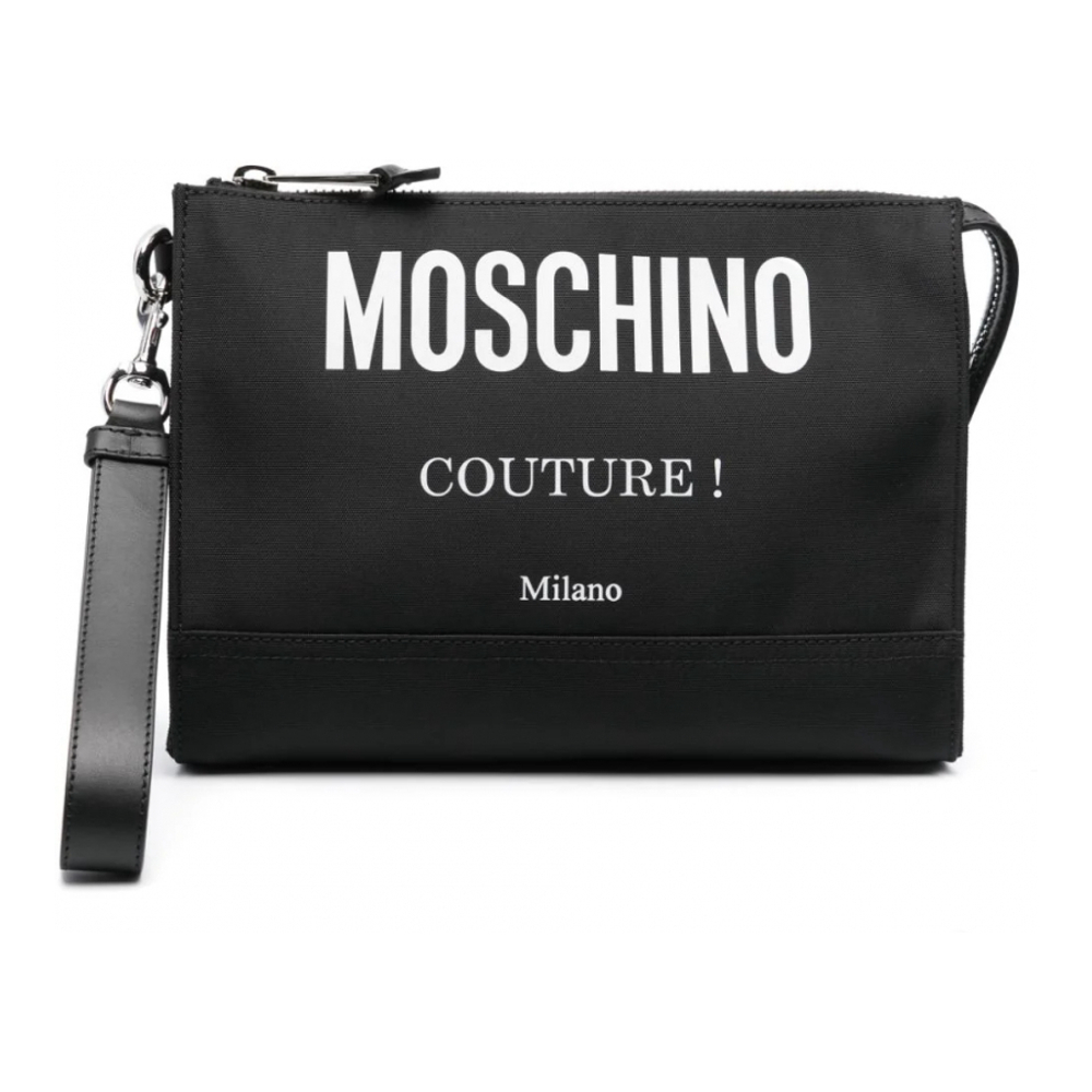 Men's 'Moschino Couture-Print' Clutch