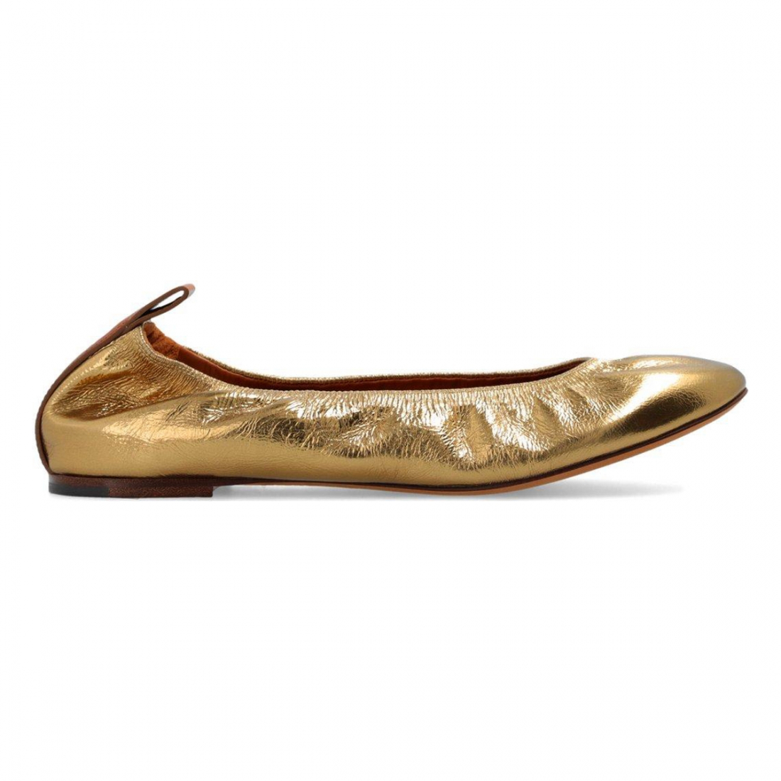 'Ruched Detail Metallic' Ballerinas für Damen