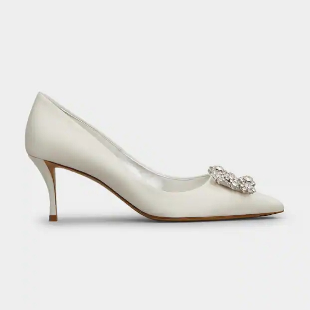 Women's 'Flower Strass Buckle' Pumps