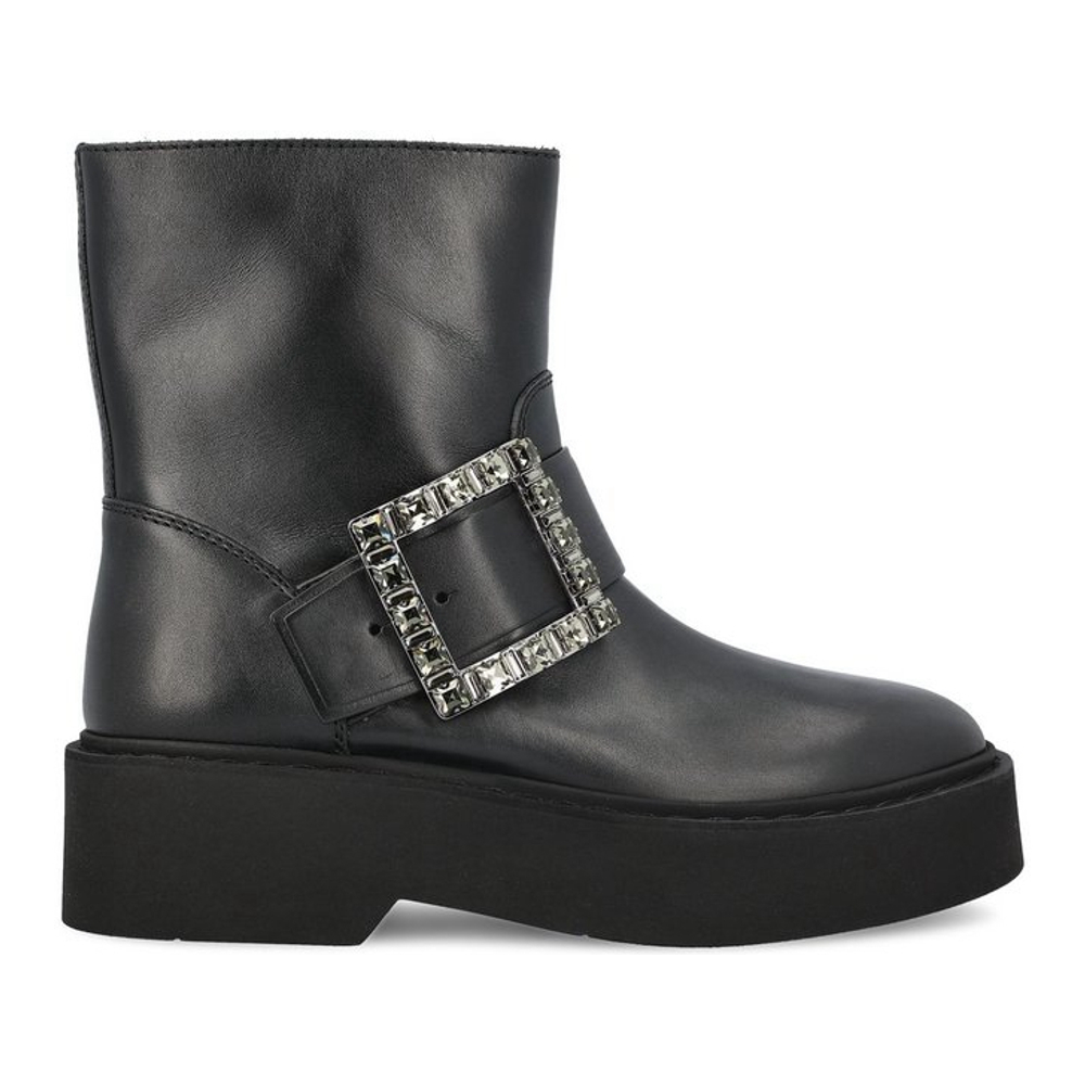 'Buckle Detailed Round Toe' Stiefeletten  für Damen