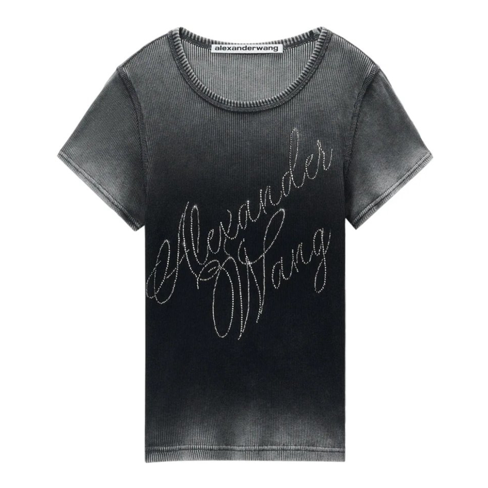 'Hotfix Cursive-Logo' T-Shirt für Damen