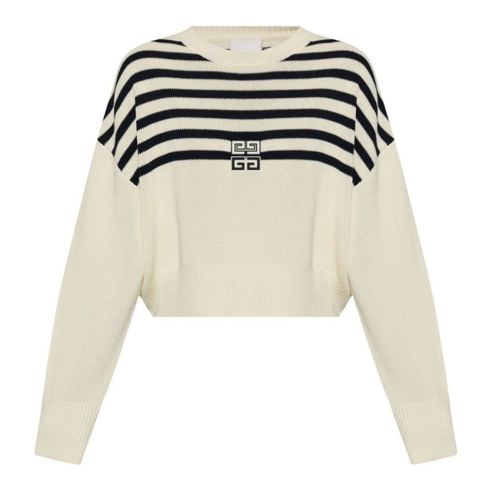 Women's '4G-Embroidered Striped' Sweater