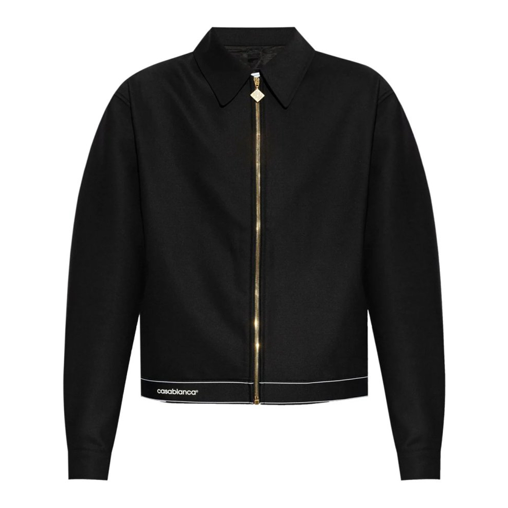 Blouson bomber 'Logo-Print Zipped' pour Hommes