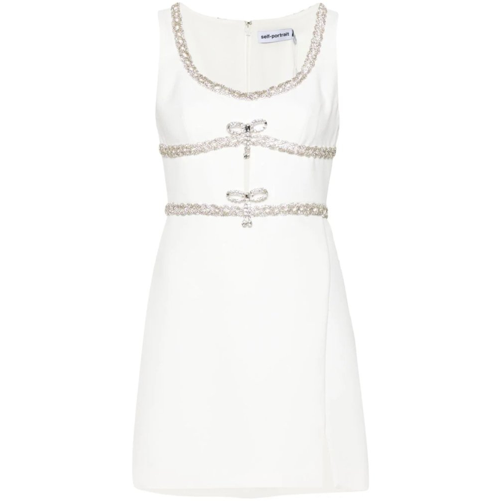 Robe mini 'Bow-Detail Crystal-Trim' pour Femmes