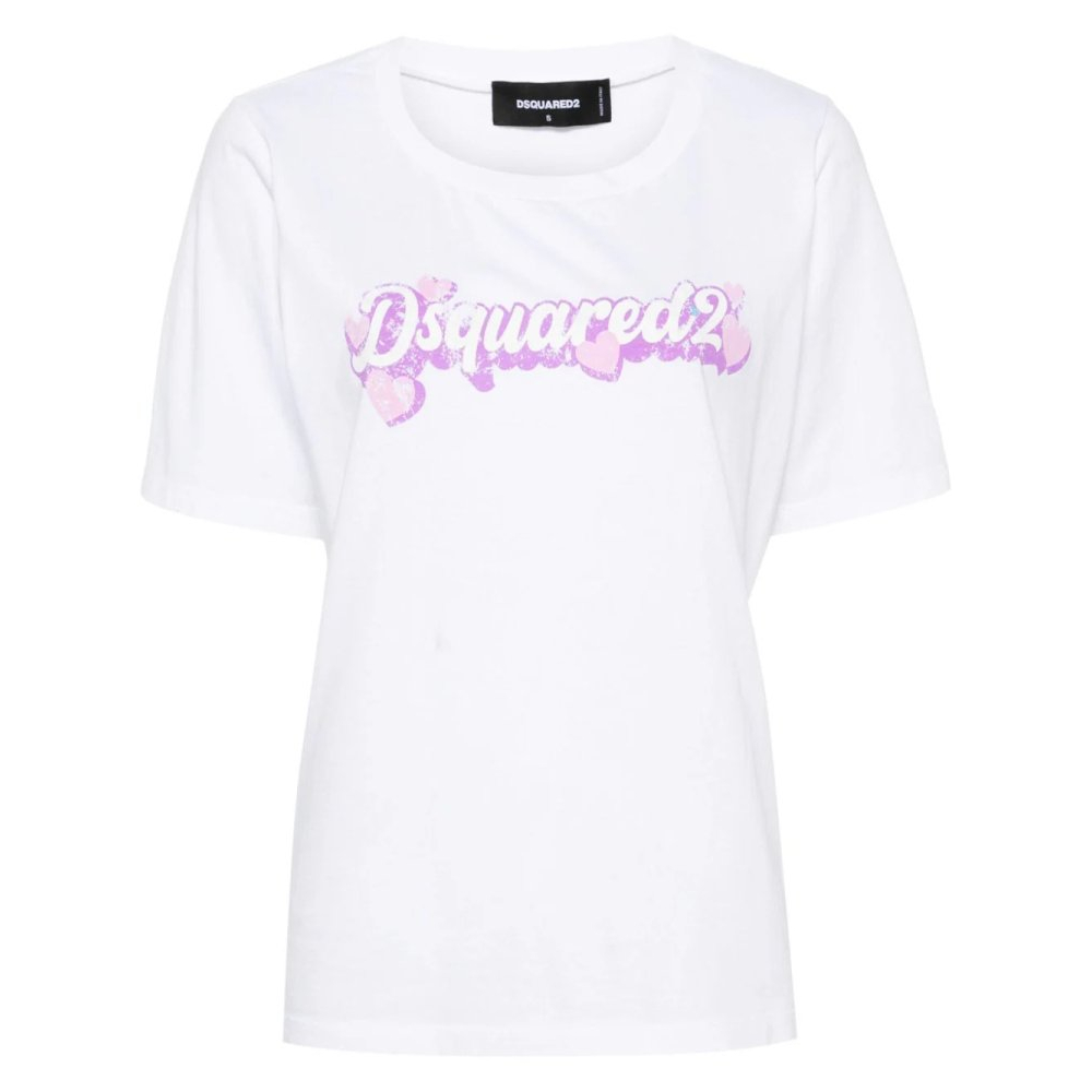 'Logo-Print' T-Shirt für Damen