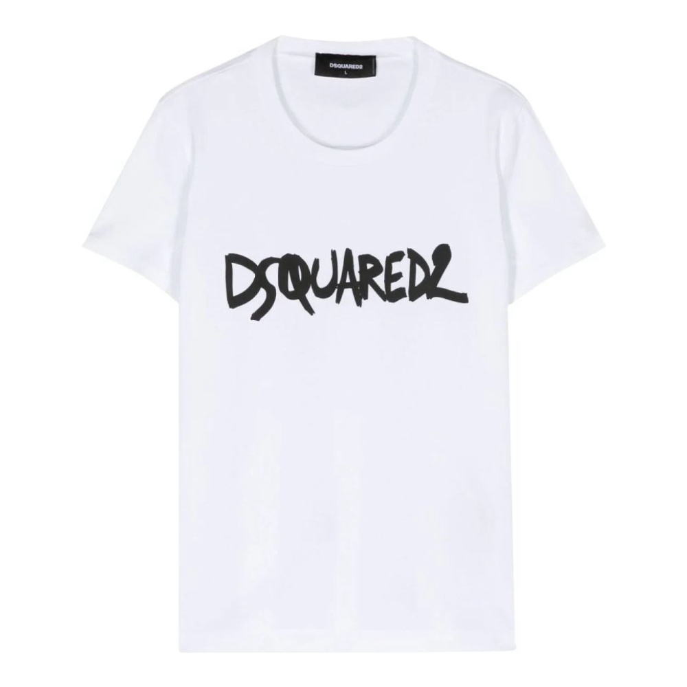 'Logo-Print' T-Shirt für Damen