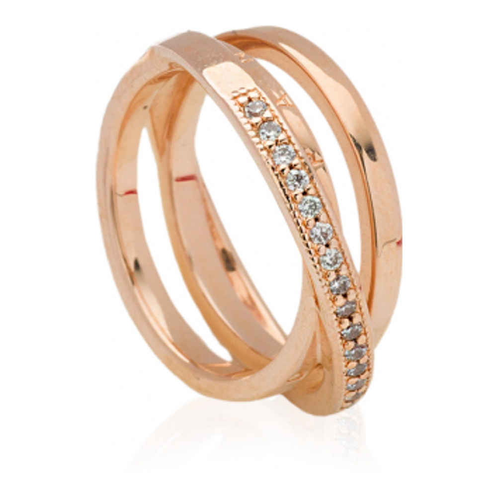 Bague 'Crossover Pavé Triple Band' pour Femmes