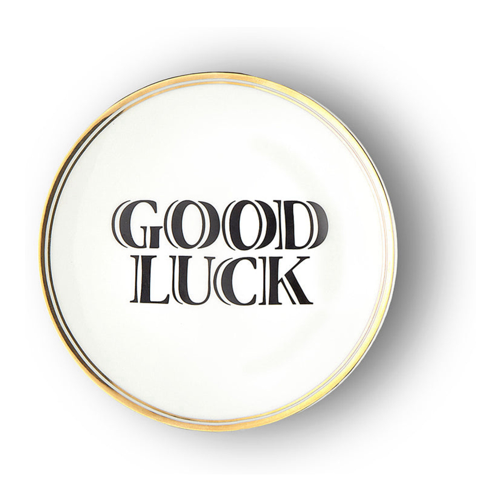 'Good Luck' Plate - 17 cm