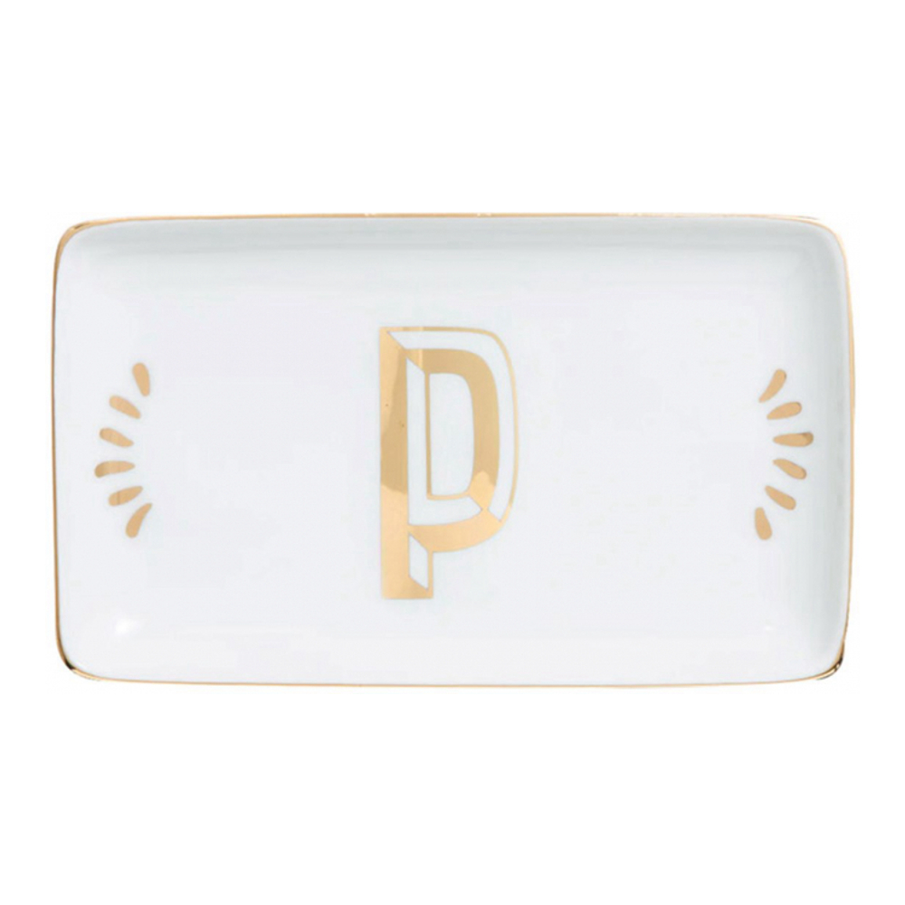 'Rectangular Letter P' Valet Tray - 10 x 16.5 cm