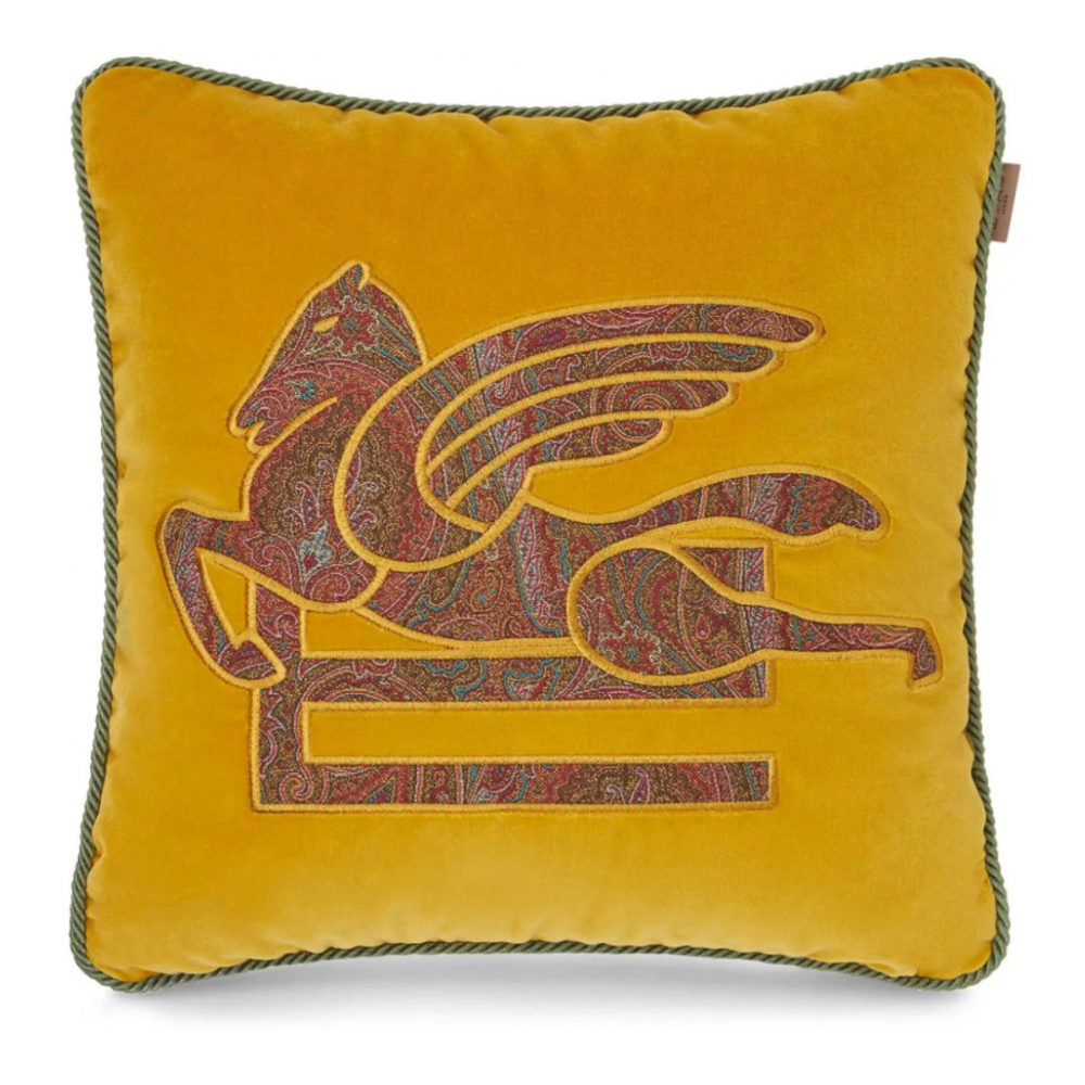 'Pegaso-Embroidered Paisley-Jacquard' Pillow - 45 x 45 cm