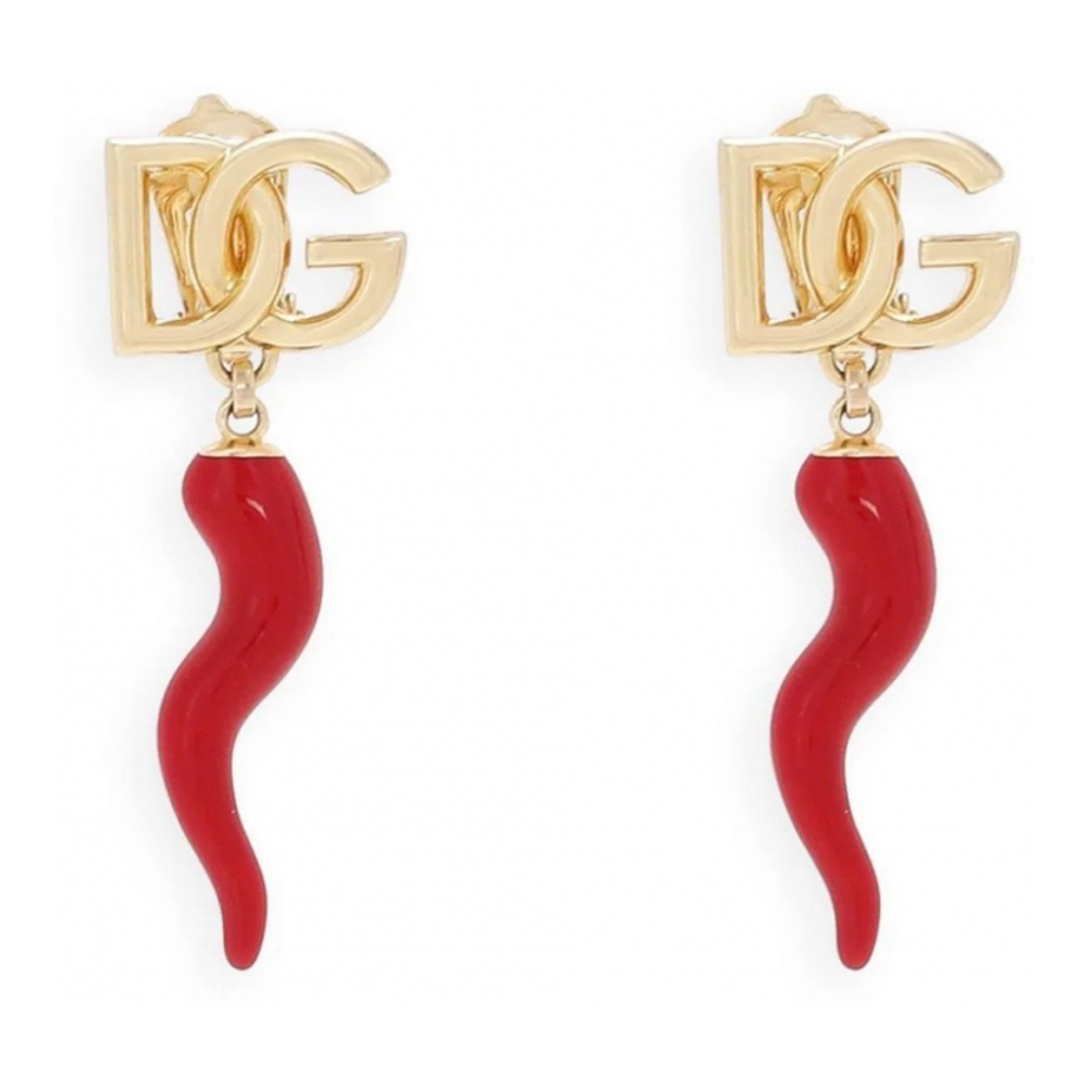 Boucles d'oreilles à Clip 'DG Horn Drop' pour Femmes