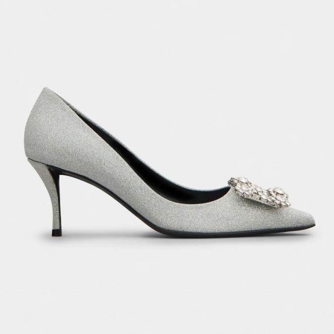 Women's 'Flower Strass Buckle' Pumps