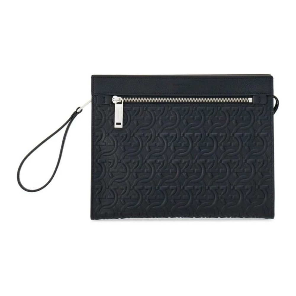 Pochette 'Gancini Logo-Embossed' pour Hommes