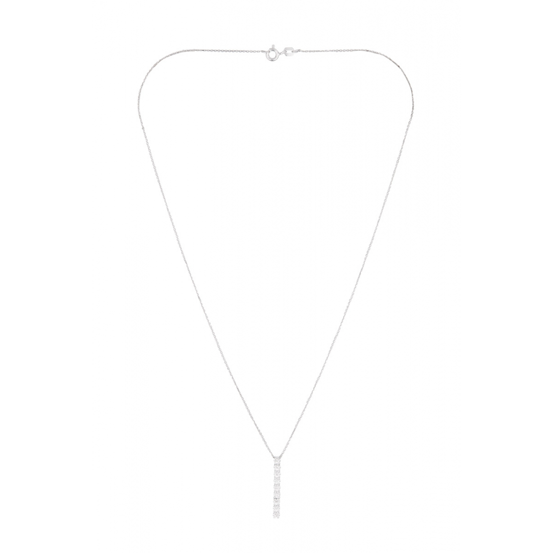 Women's 'Rangée 9 Diamants' Pendant with chain