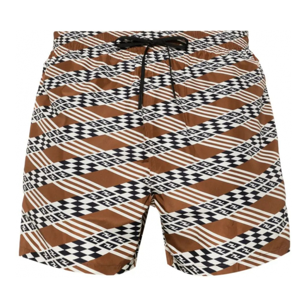 'Geometric-Print' Badeshorts für Herren