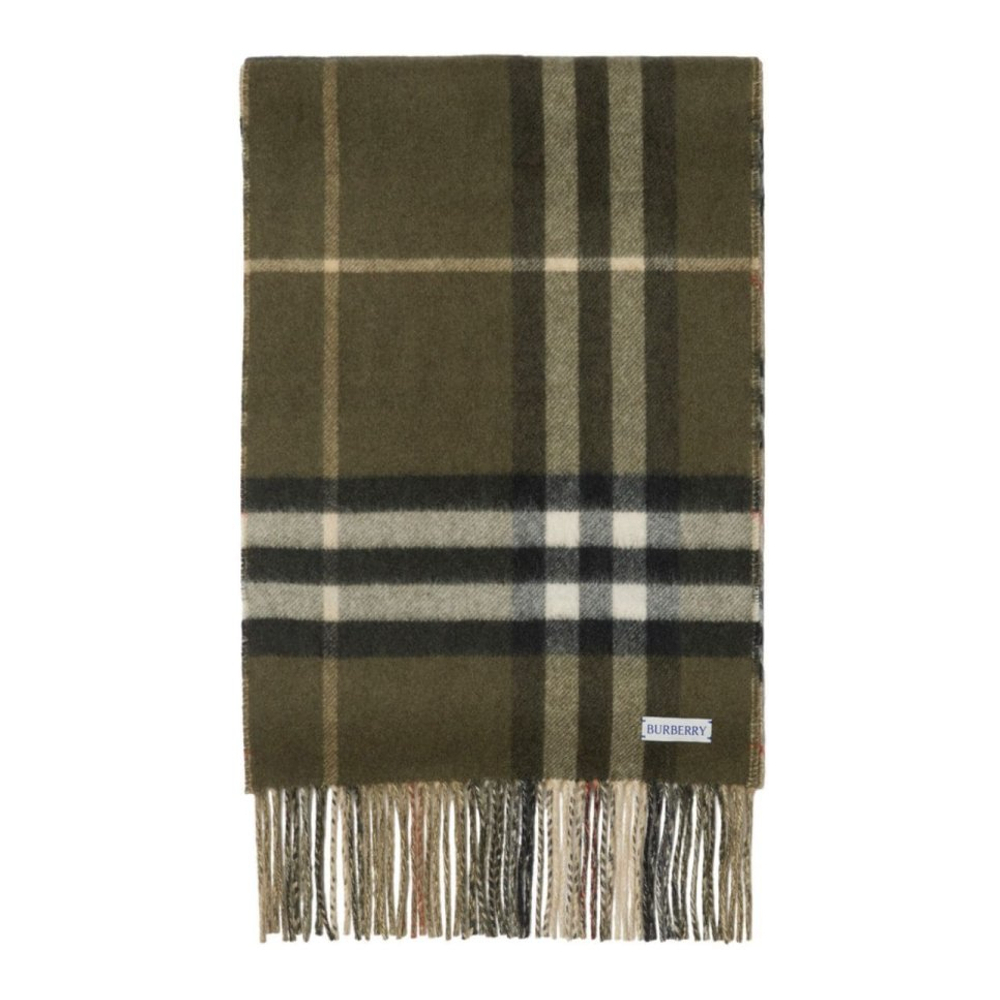 'Reversible Checked' Wool Scarf