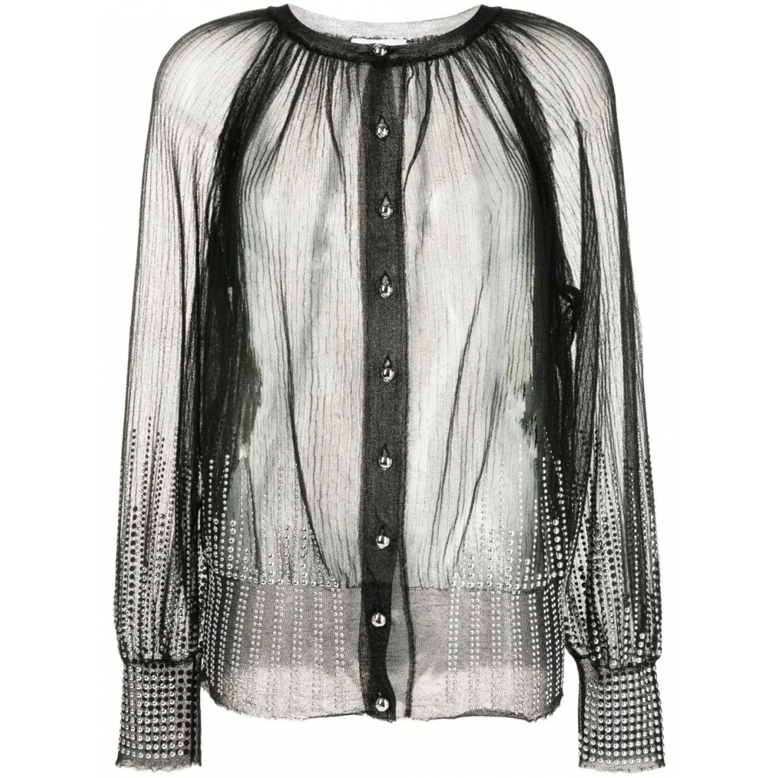 Blouse à manches longues 'Beaded Sheer' pour Femmes