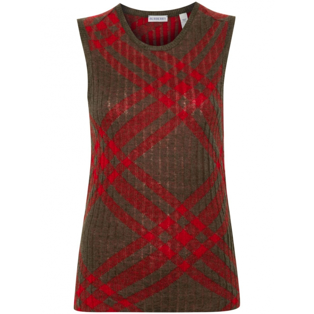 Women's 'Check-Pattern' Sleeveless Top