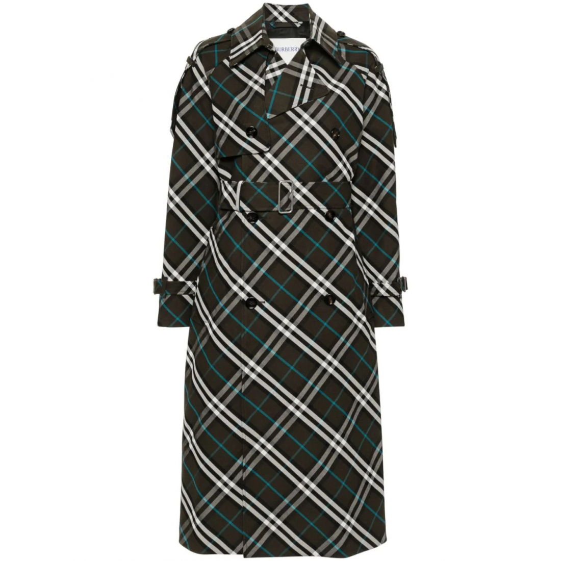 Women's 'Checked Belted' Trench Coat