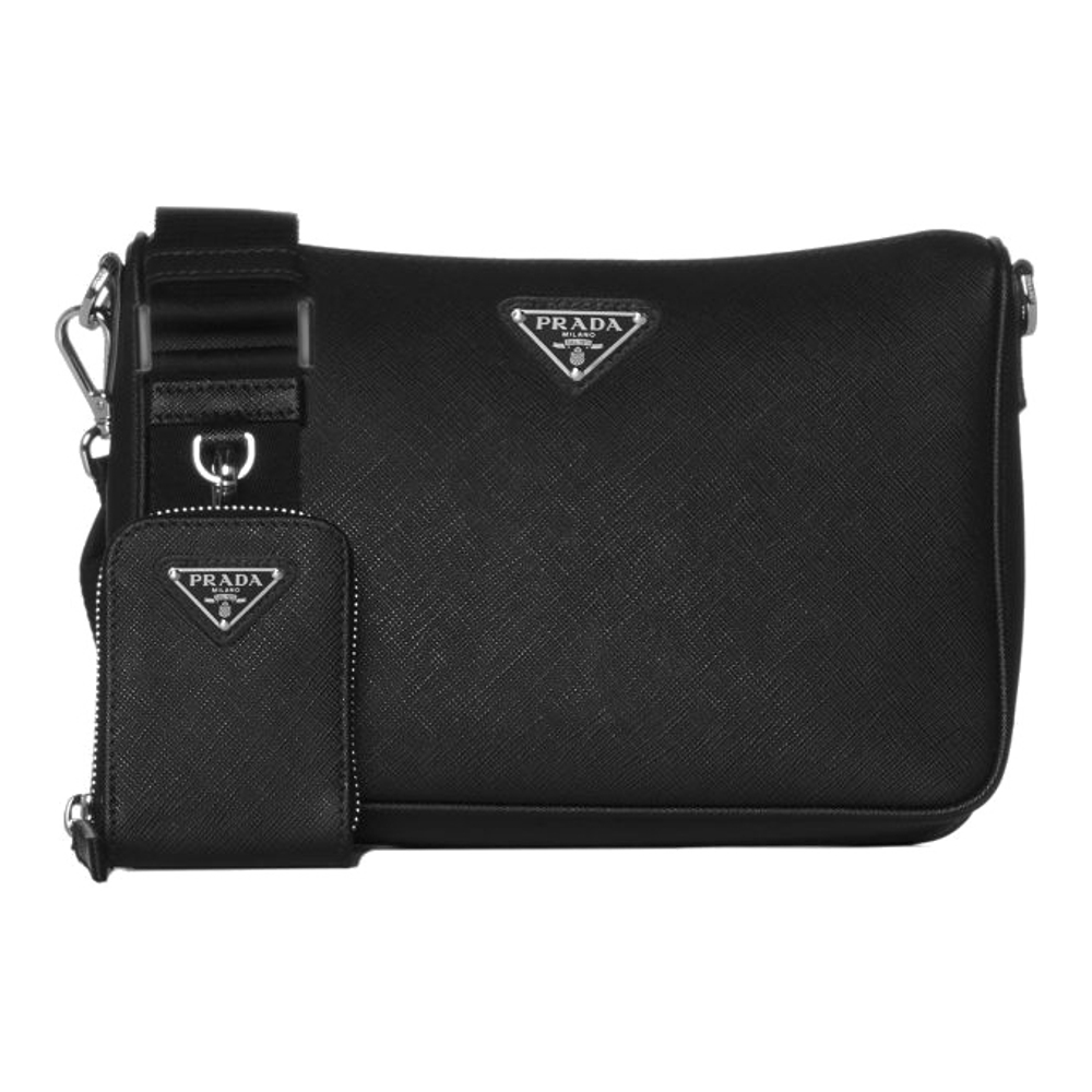 Men's 'Logo-Plaque' Messenger Bag