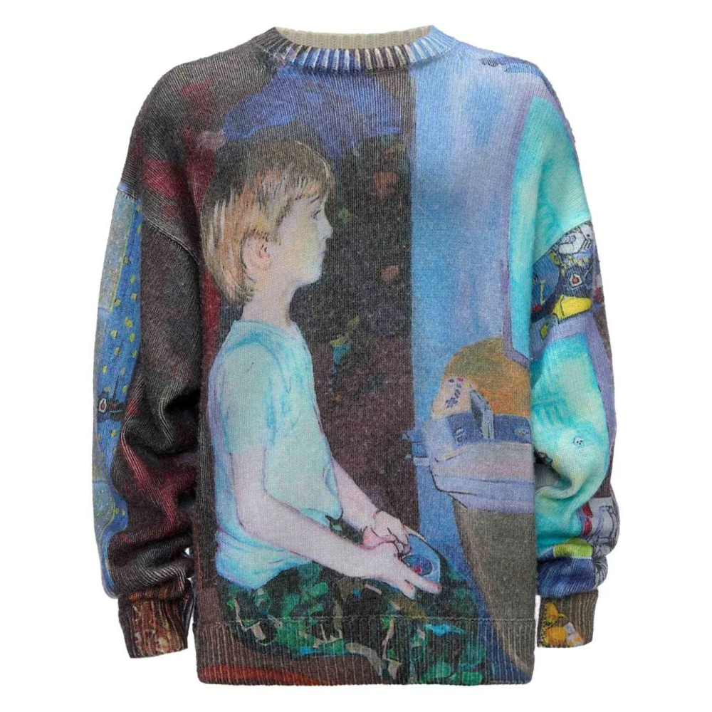 'Printed' Pullover für Herren