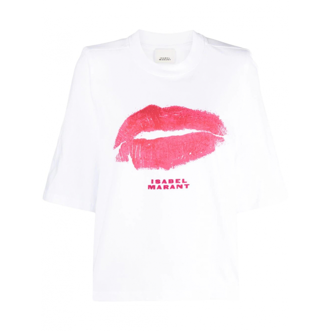 'Lips-Print' T-Shirt für Damen