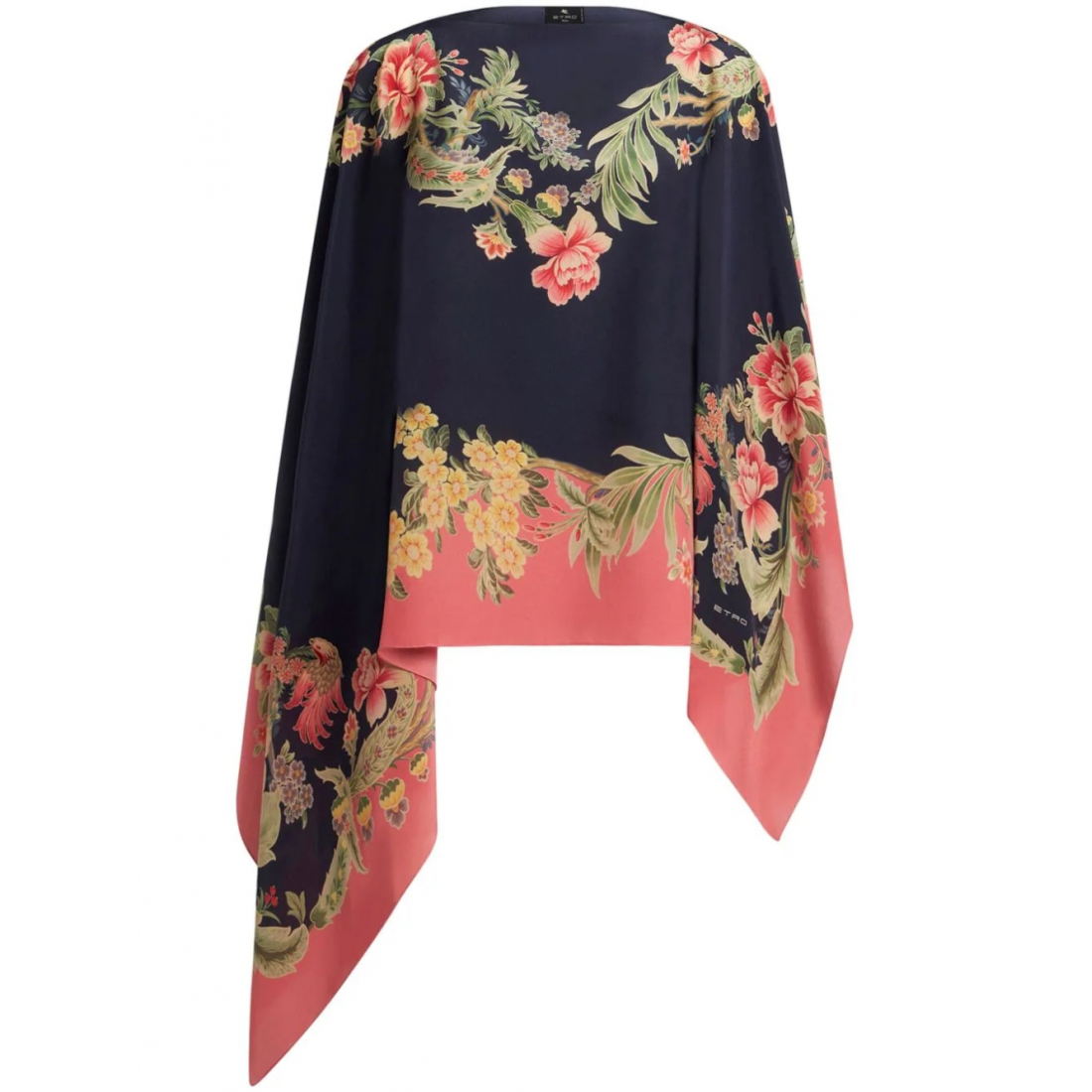 'Floral-Print' Cape-Poncho für Damen