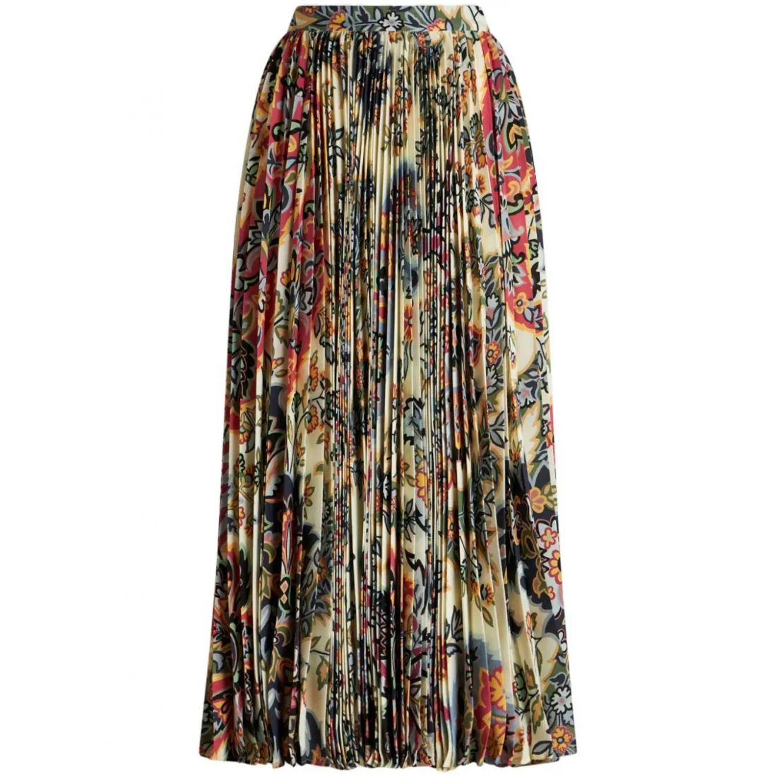 'Paisley-Print Pleated' Midi Rock für Damen