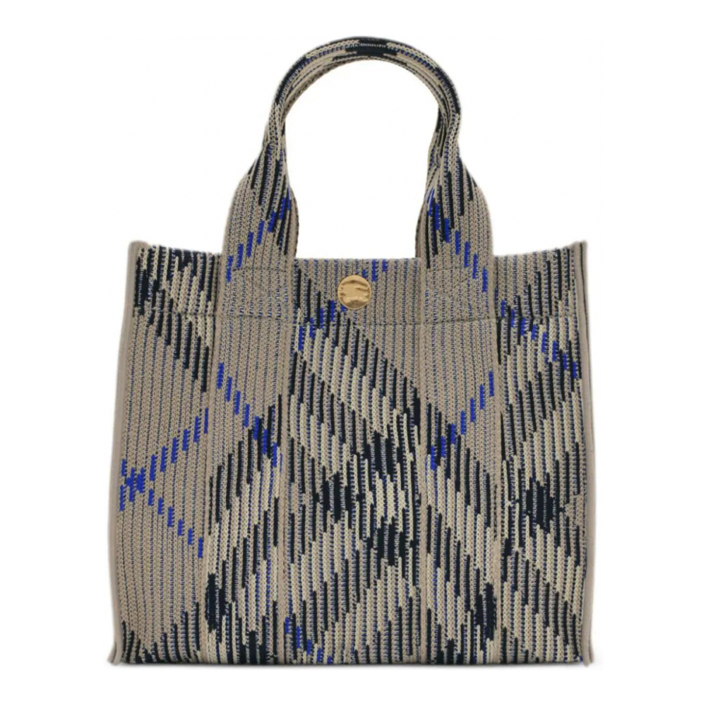 'Mini Check Knitted' Tote Handtasche für Damen