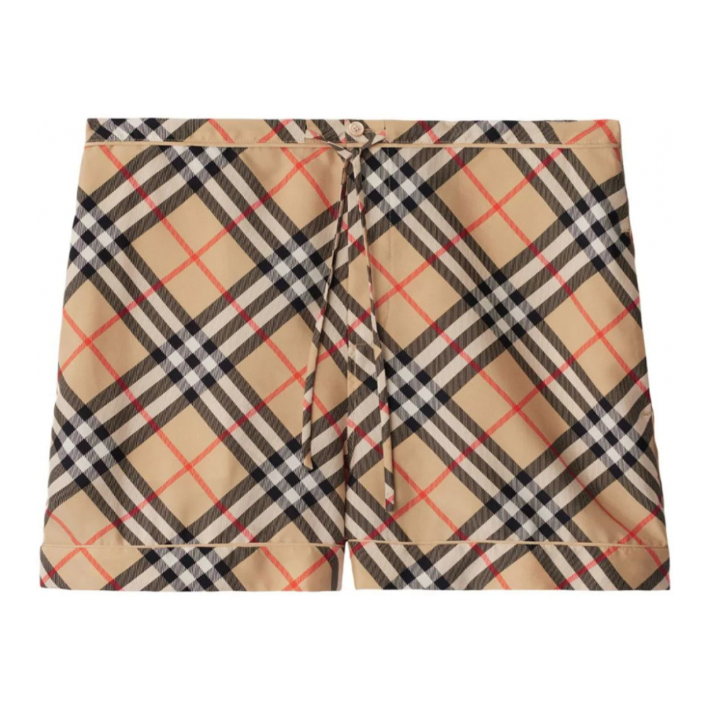 Short 'Check-Print' pour Femmes