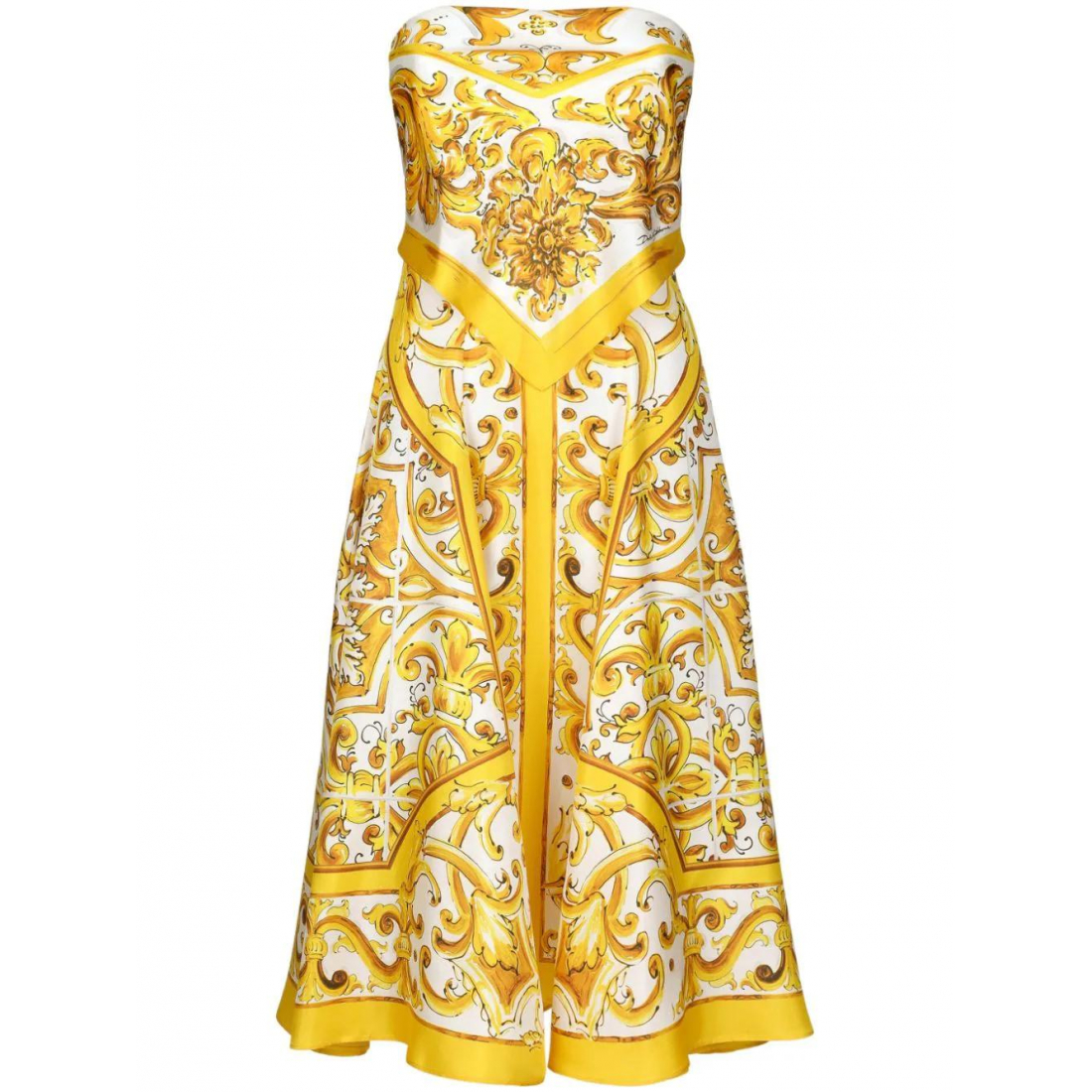 Robe Midi 'Majolica-Print' pour Femmes