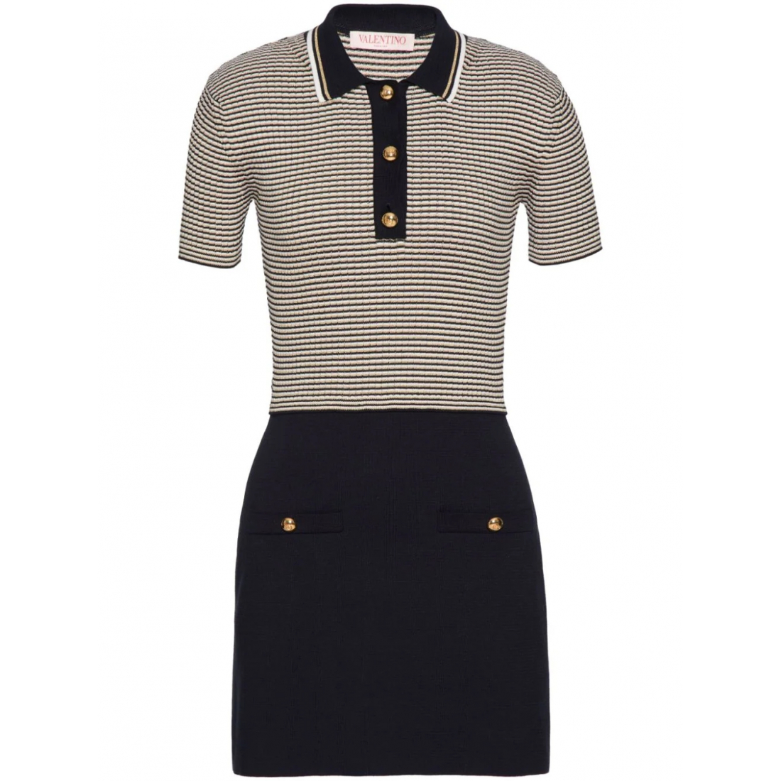 Women's 'Striped Polo' Mini Dress