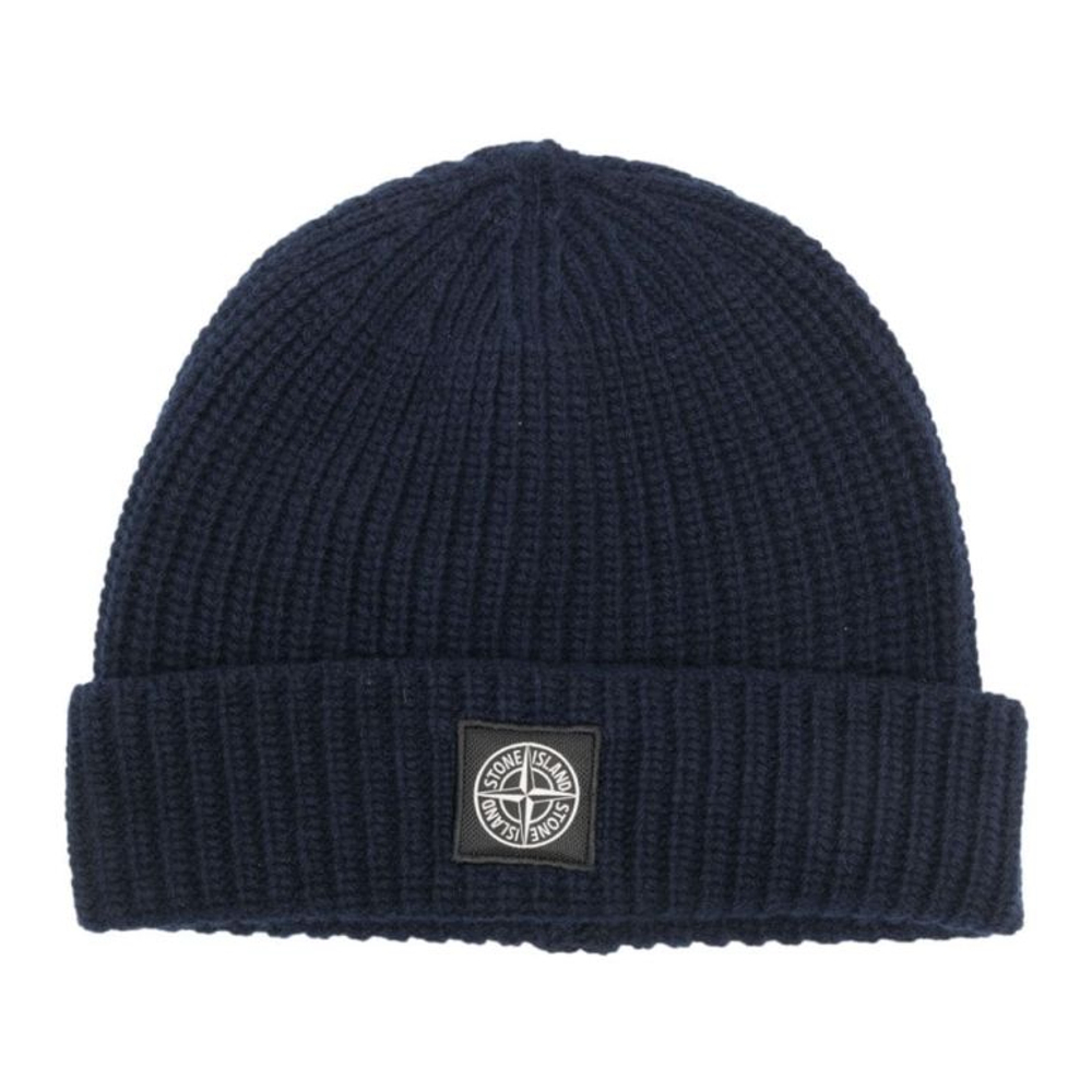 Men's 'Logo-Patch Ribbed' Beanie