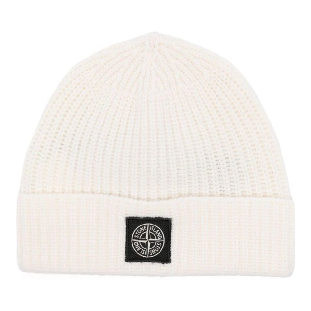 Men's 'Compass-Patch Fisherman's-Knit' Beanie