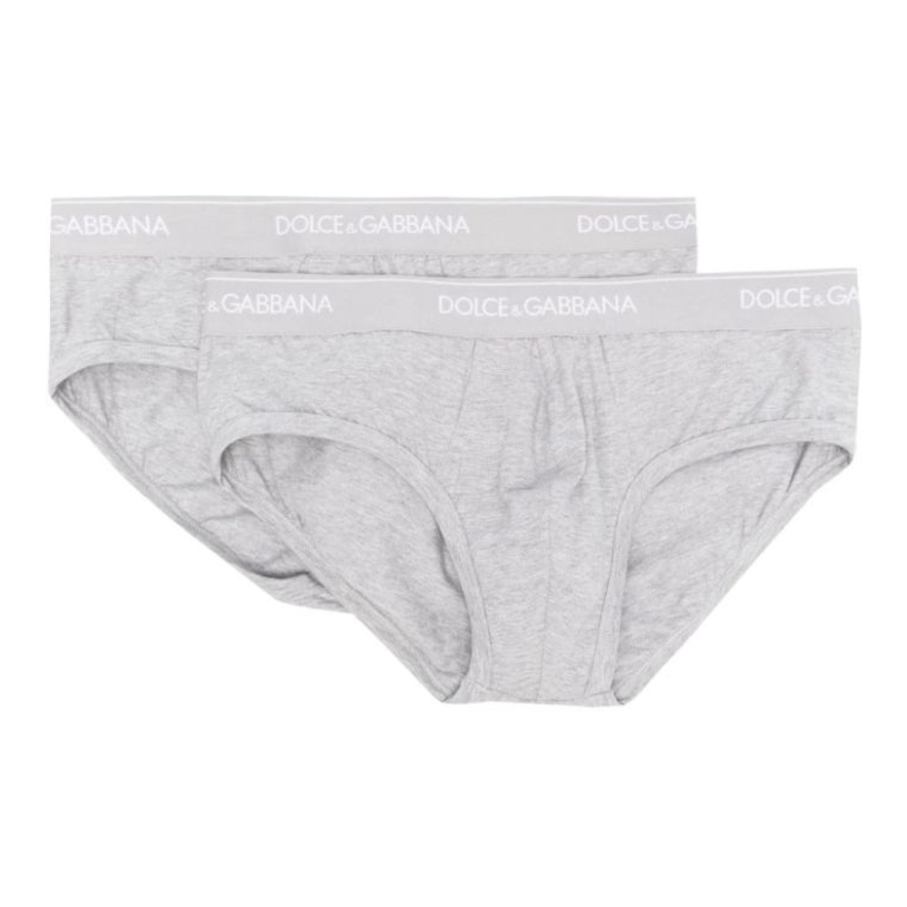 Men's 'Logo-Waistband' Briefs - 2 Pieces