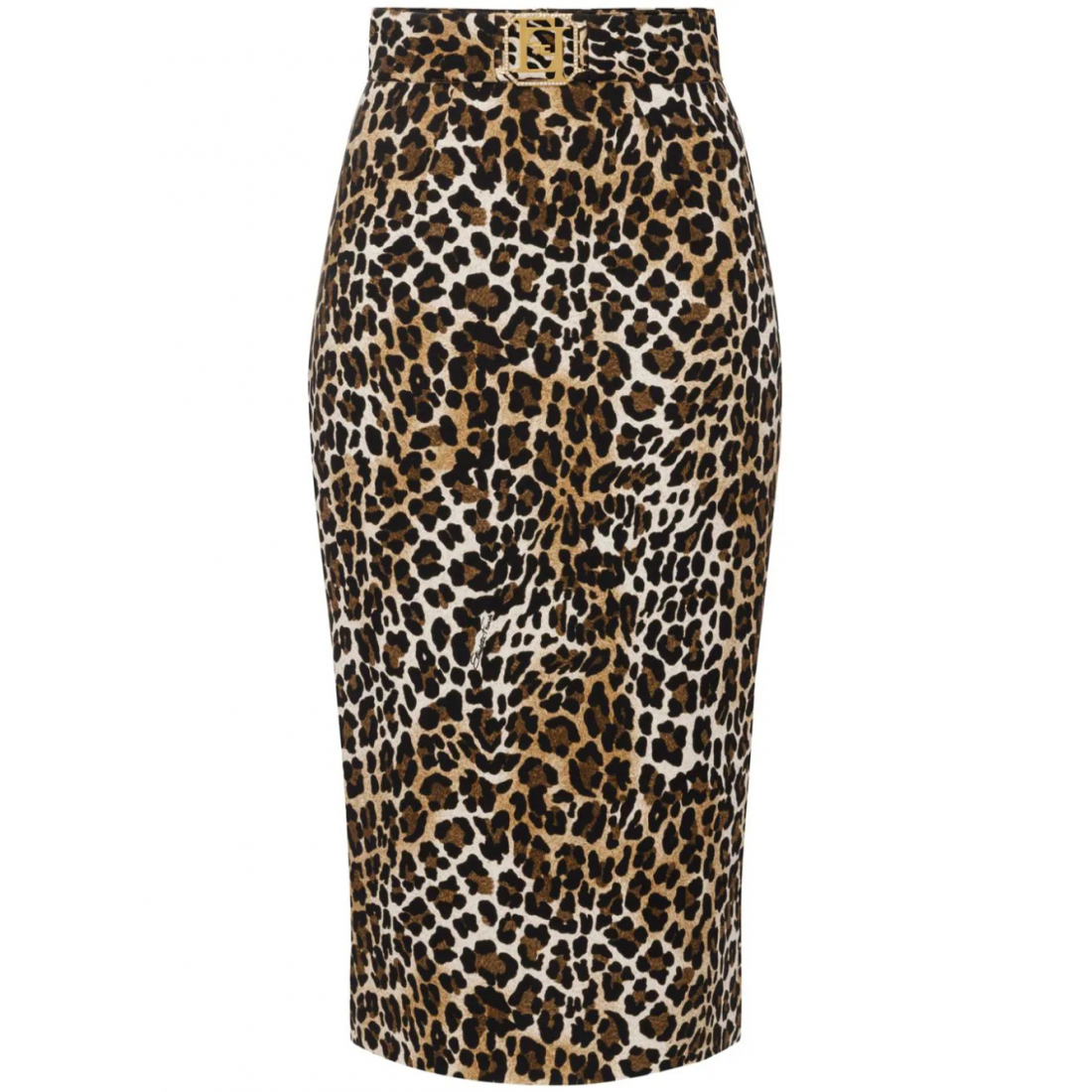 'Animalier Crêpe' Midi Rock für Damen