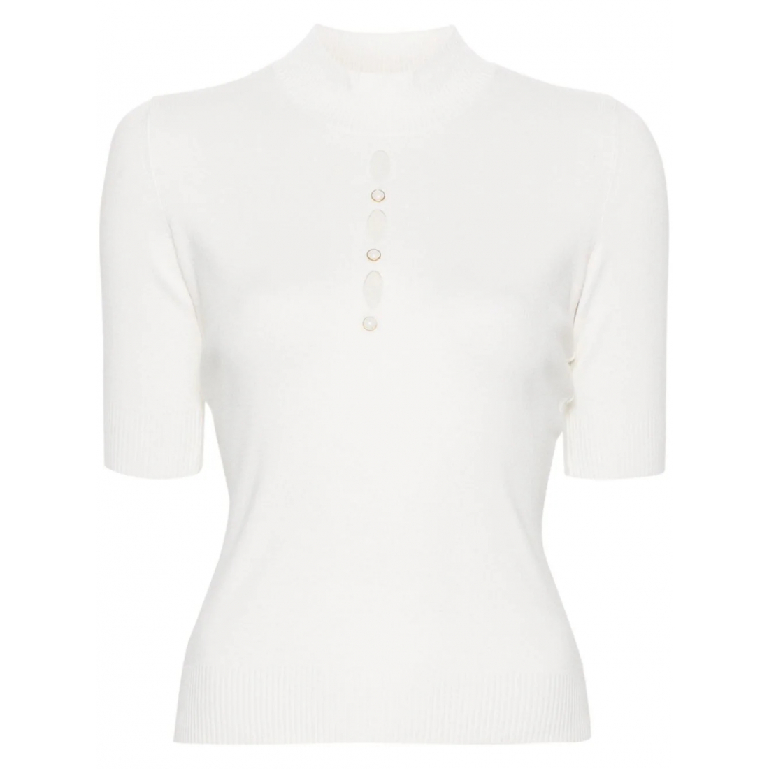 'Cut-Out Stud-Detail' Kurzarm Top für Damen