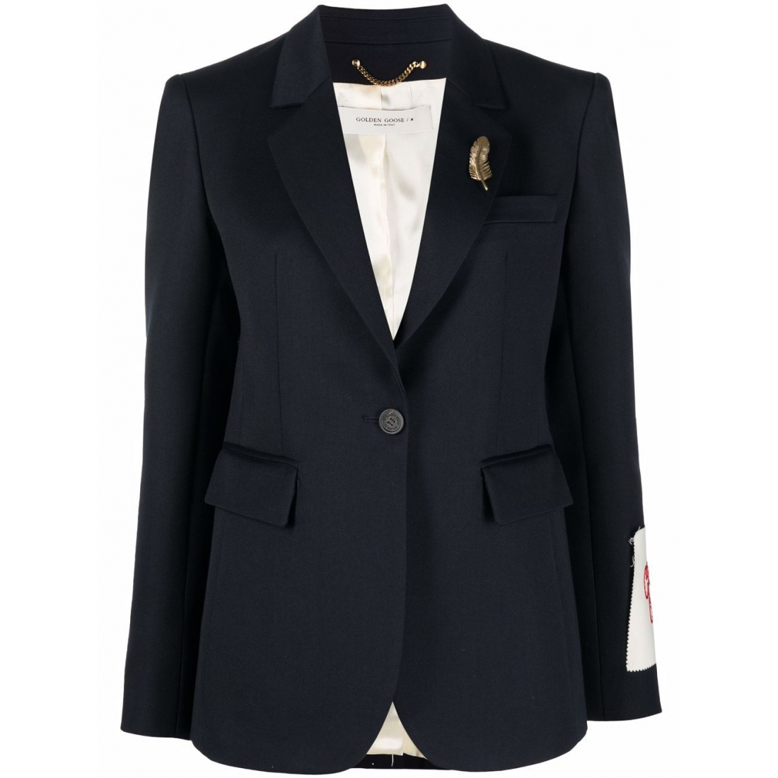 'Logo-Patch' Klassischer Blazer für Damen