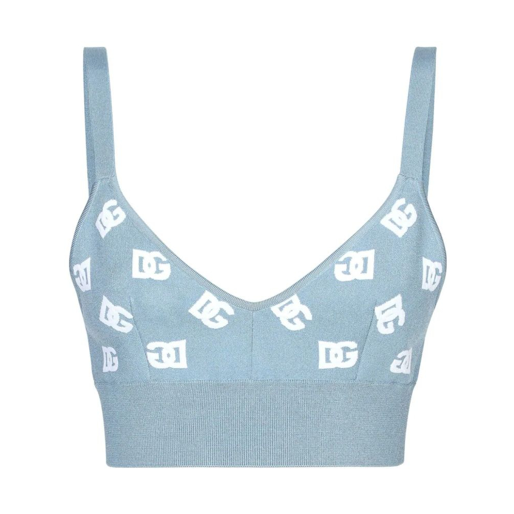 'Logo Embroidered' Crop Top für Damen