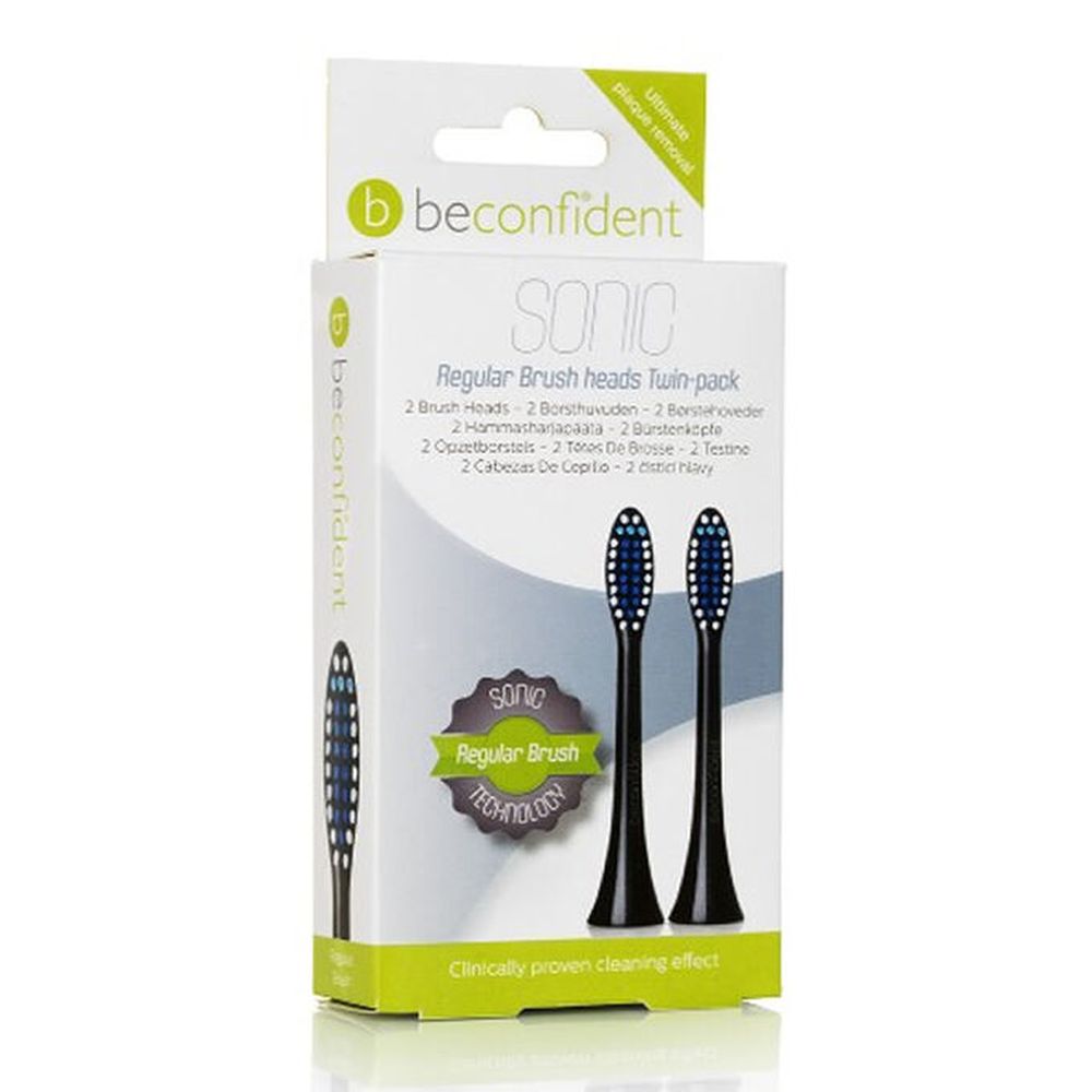 'Sonic Regular' Zahnbürstenkopf Set - Black 2 Stücke