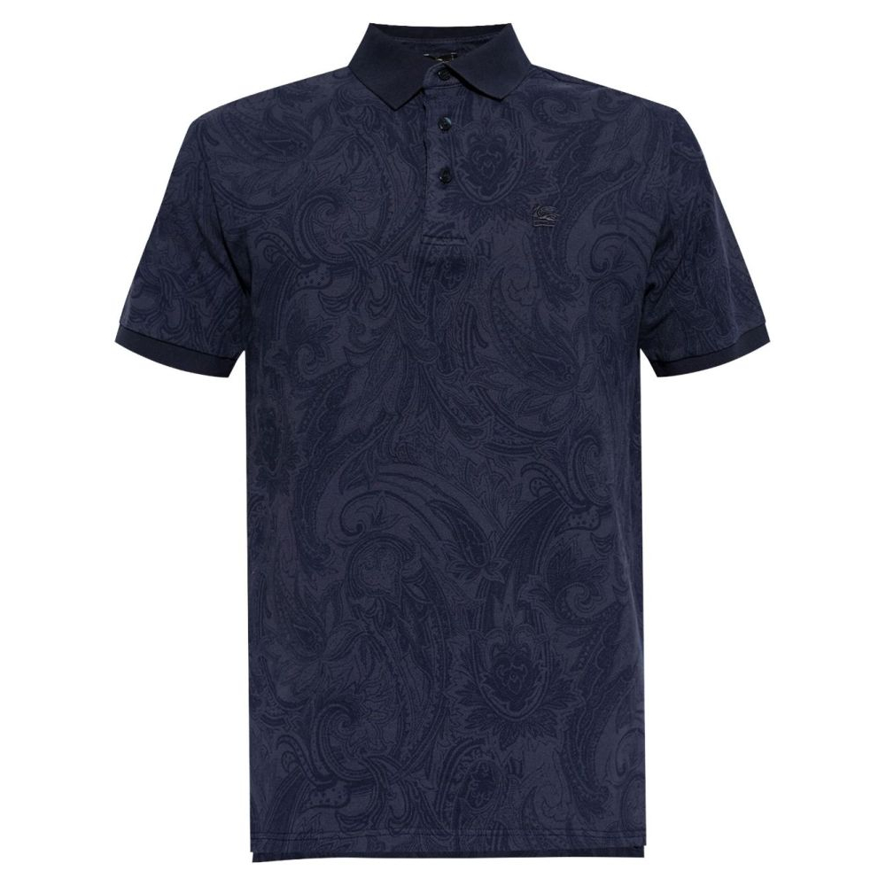 'Tonal Paisley Print' Polohemd für Herren