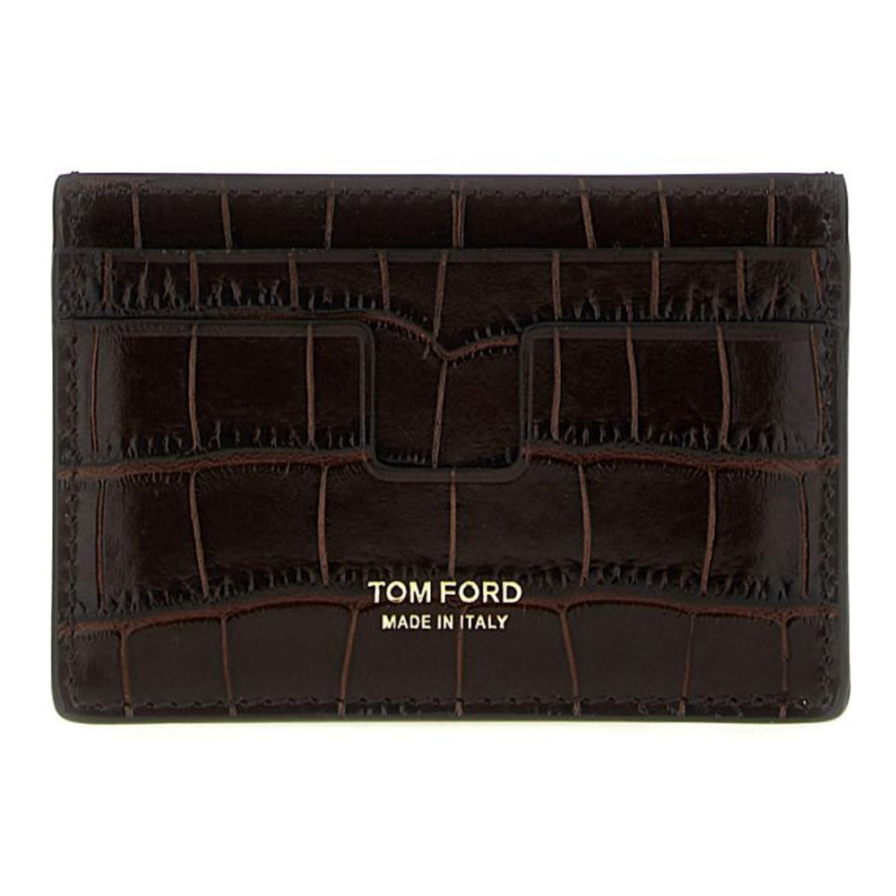 Men's 'Croc Print' Card Holder