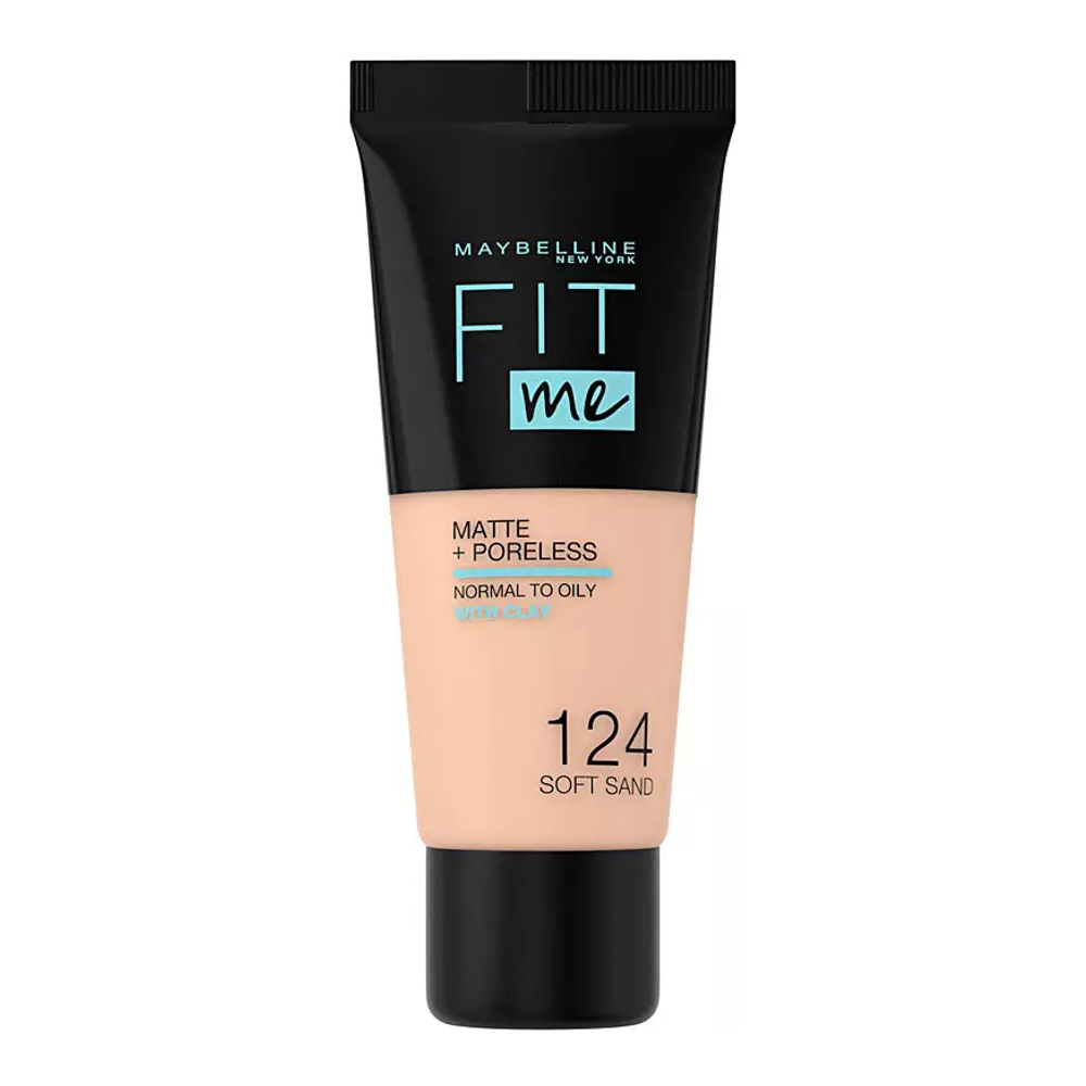 Fond de teint 'Fit Me! Matte + Poreless' - 124 Soft Sand 30 ml