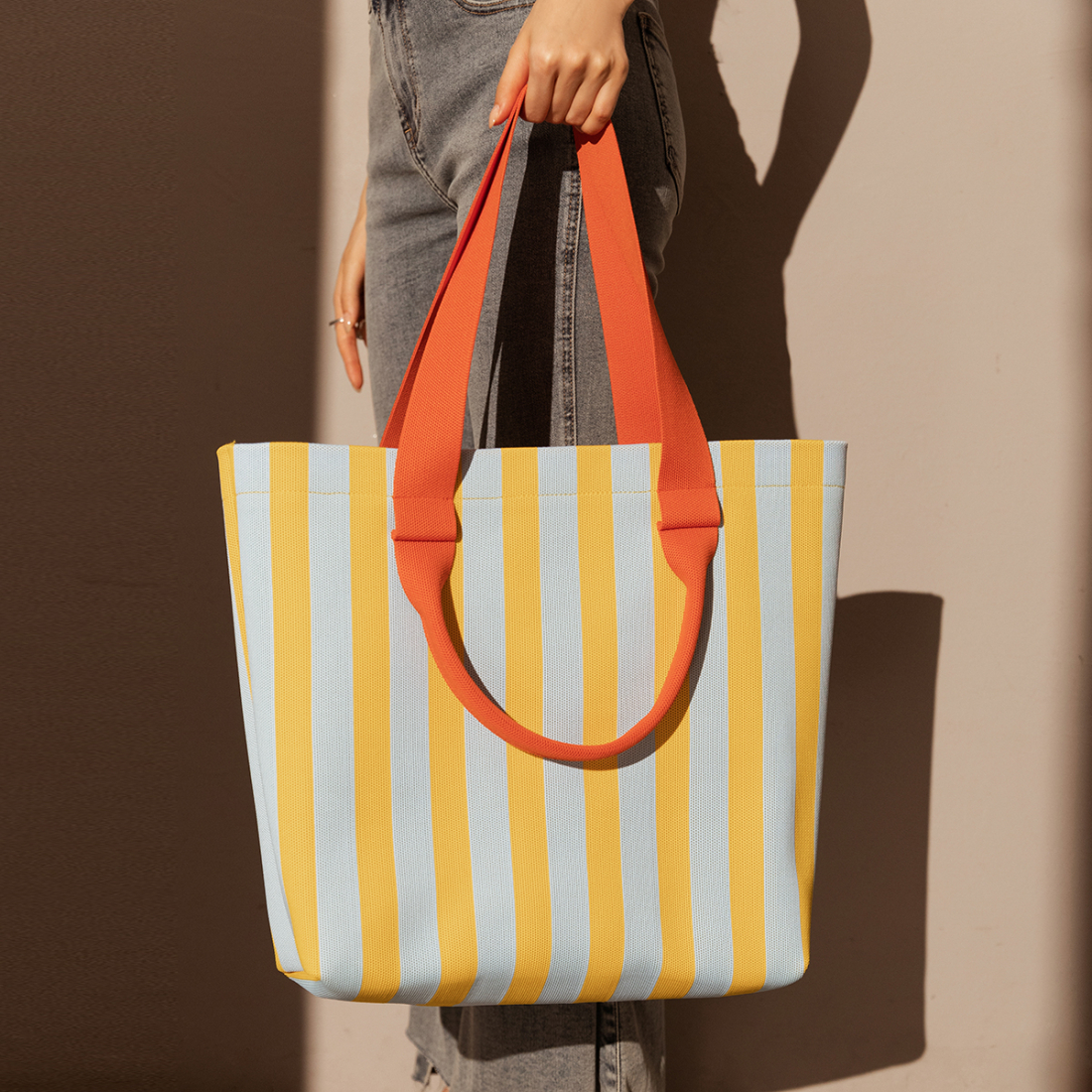 'Retro Striped' Tote Handtasche für Damen