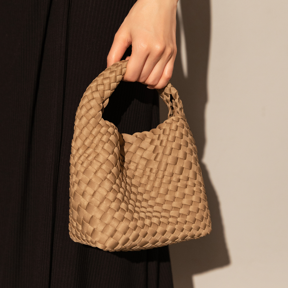 Women's 'Earthy Medium Woven Small' Top Handle Bag